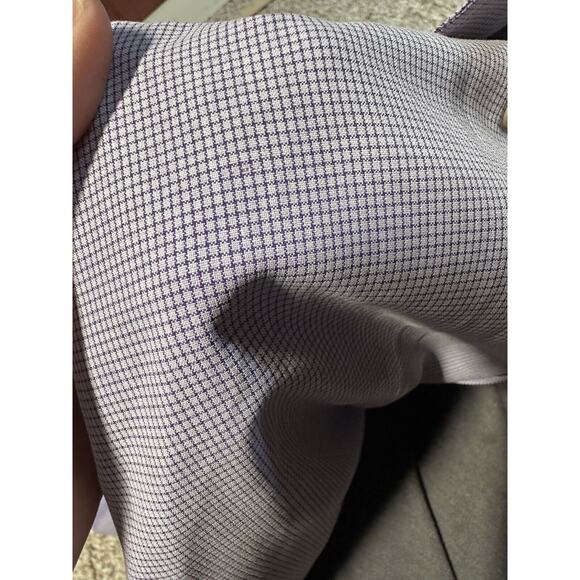 Ted Baker Long Sleeve Button Down Dress Shirt Size Five Purple Check - Picture 8 of 9